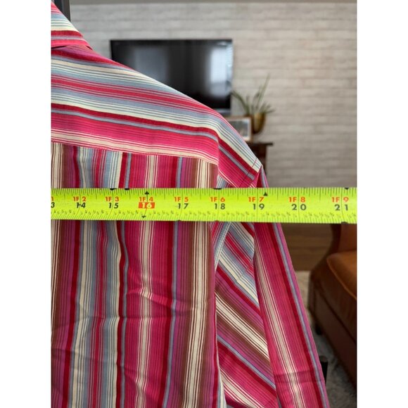 Hugo Boss Pink Striped Long Sleeve Button-Up Dress Shirt Mens Size XXL - Picture 3 of 6